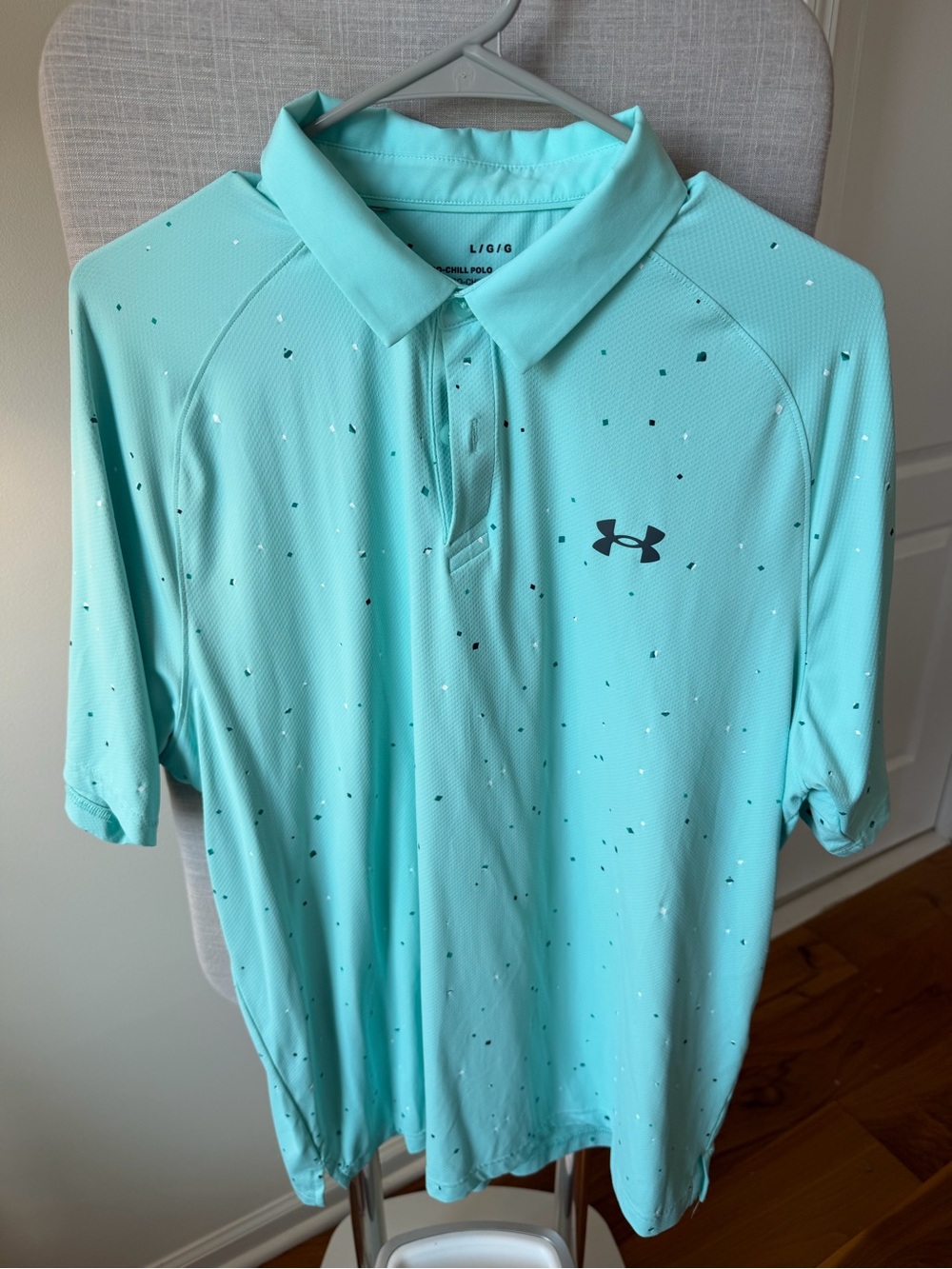 Under Armour Men’s Mint Green Polo with Micro Dot Print